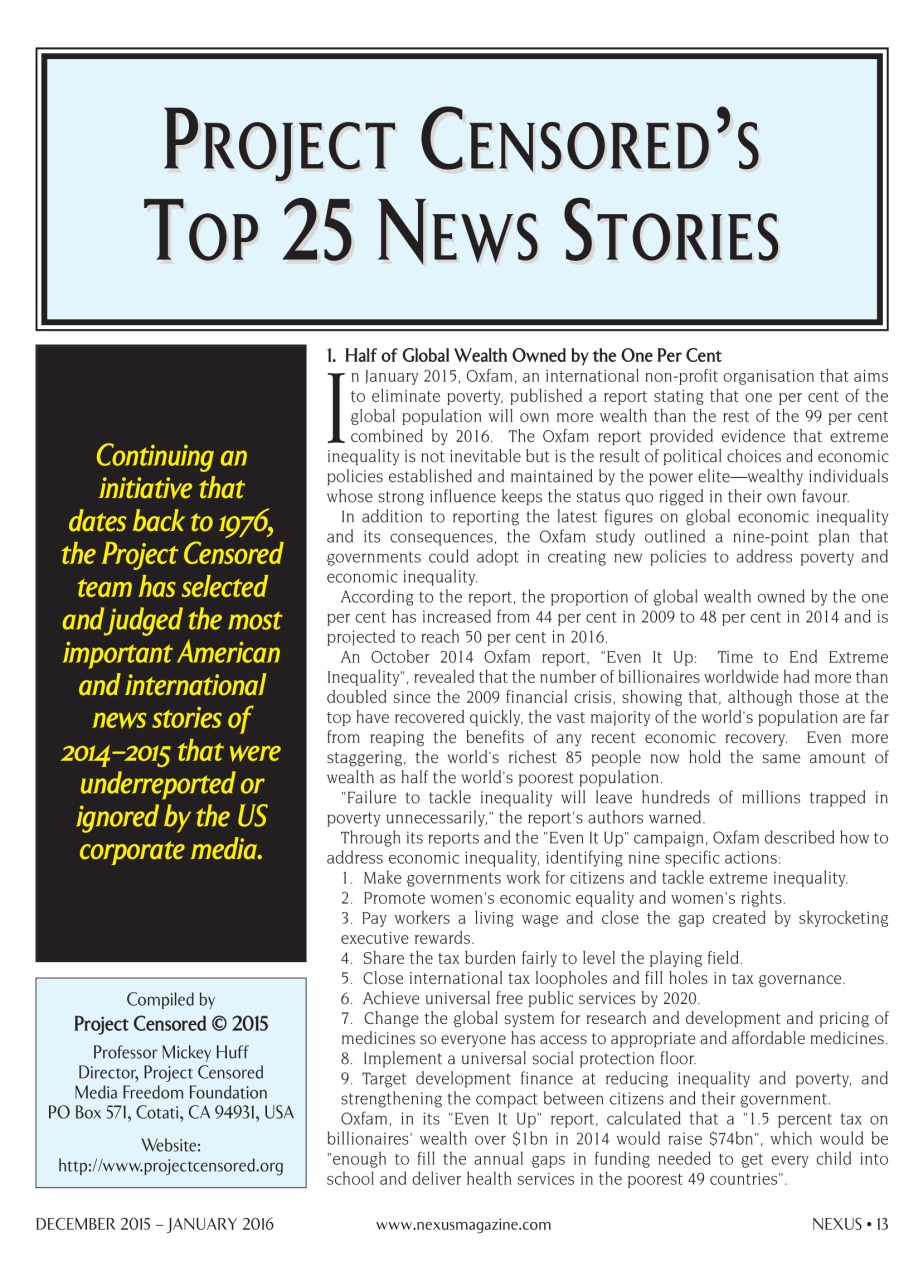 Nexus Magazine Preview Pages