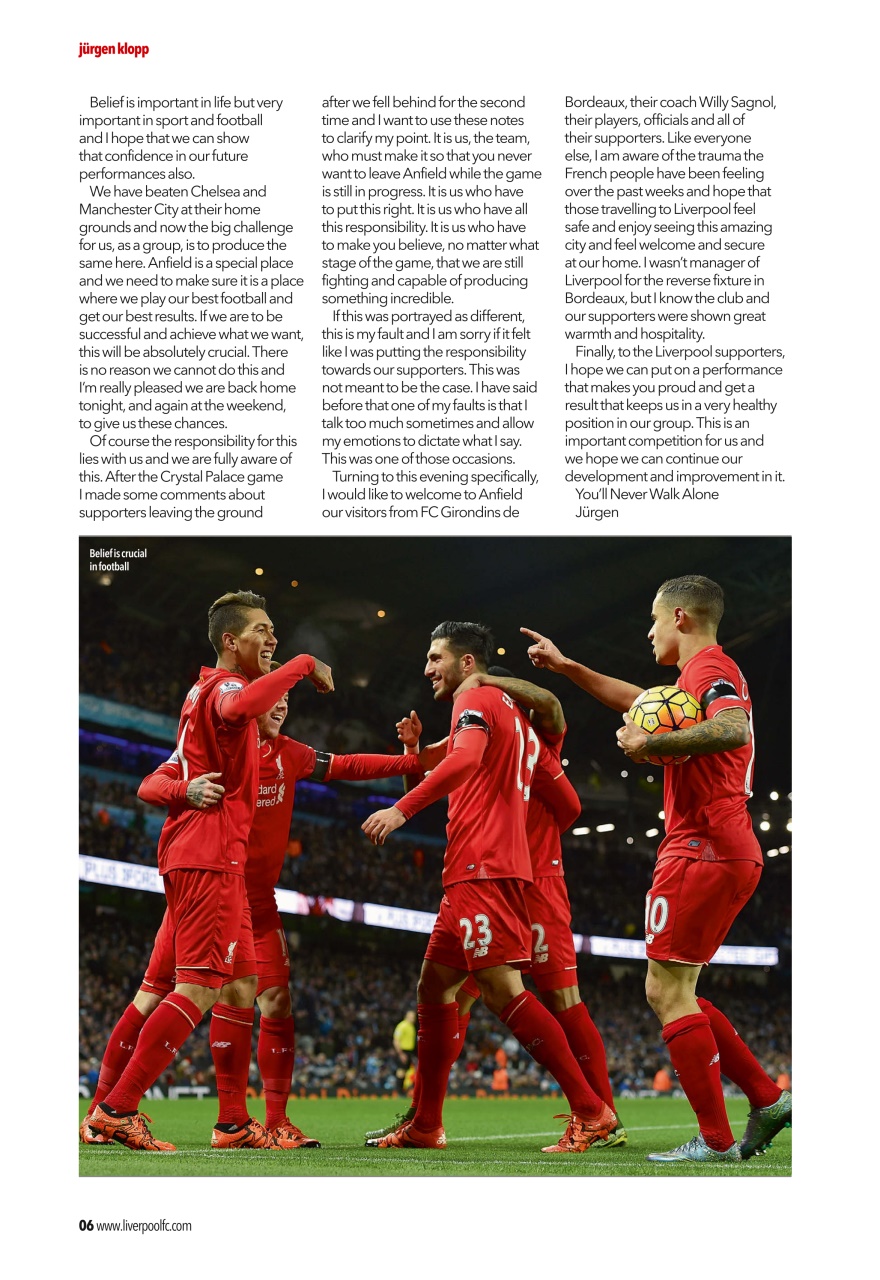 Liverpool FC Programmes Preview Pages