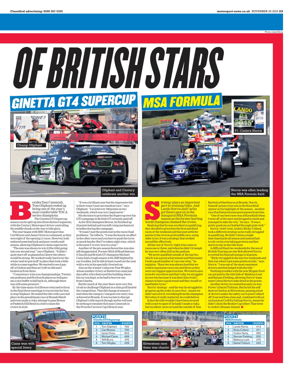 Motorsport News Preview Pages
