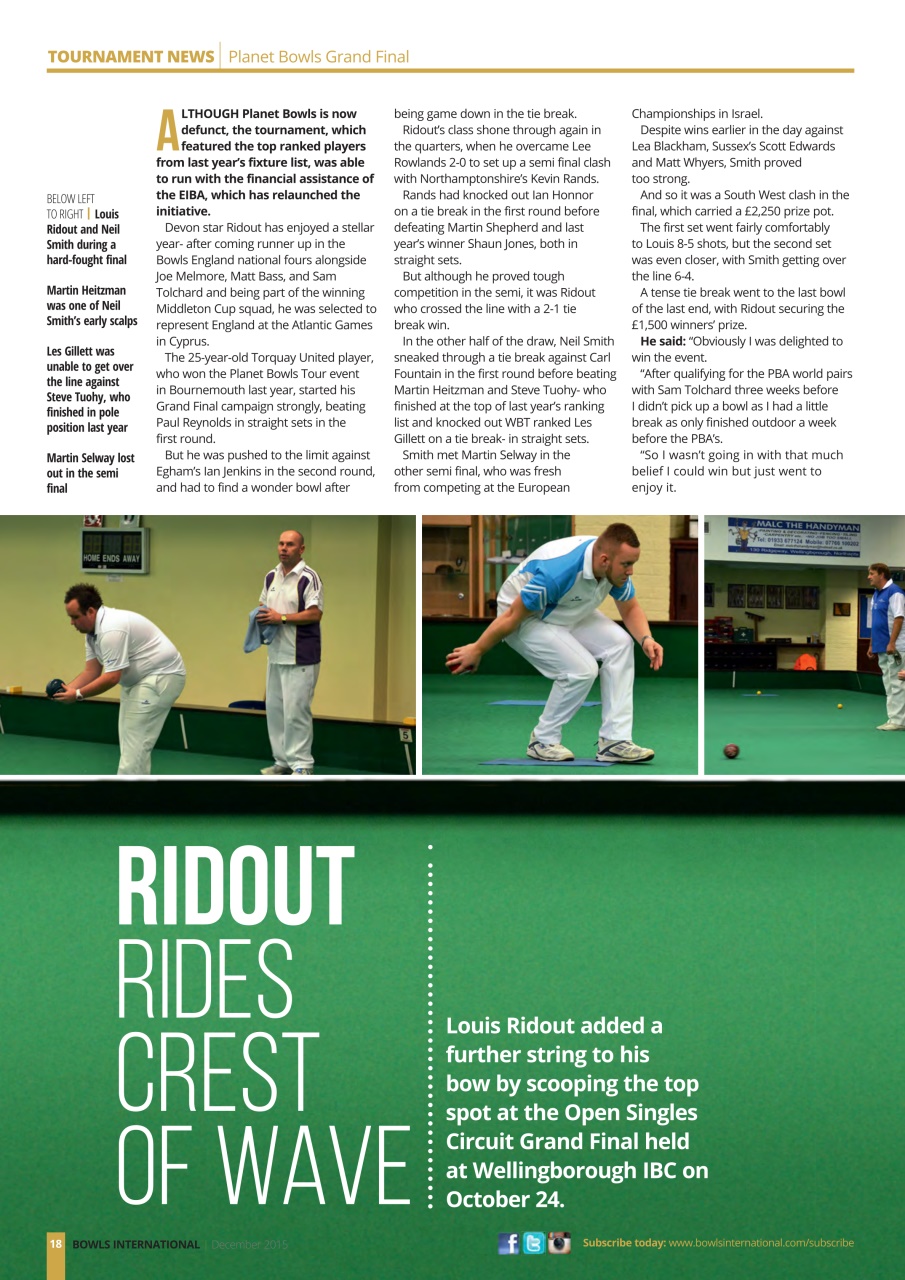 Bowls International Preview Pages