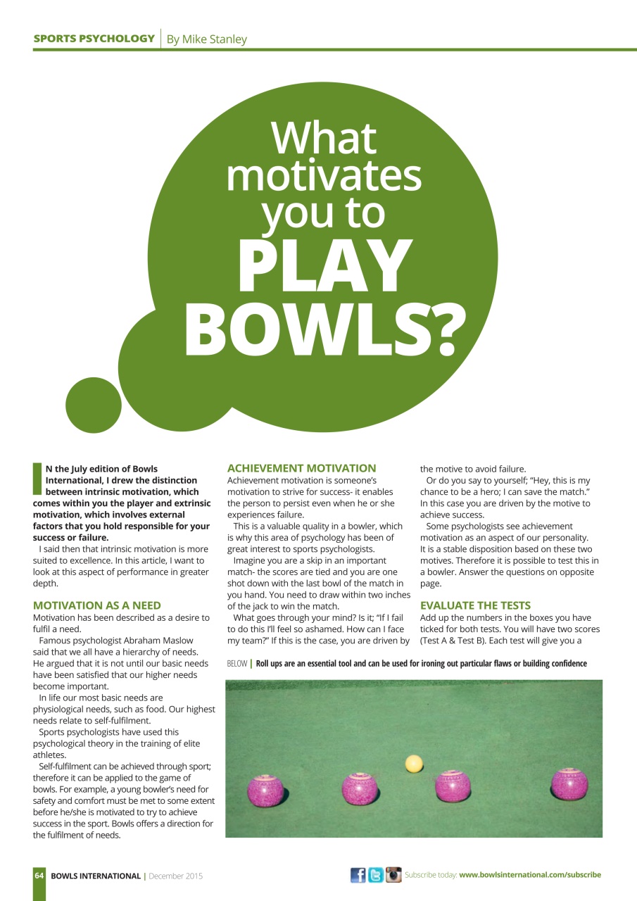 Bowls International Preview Pages