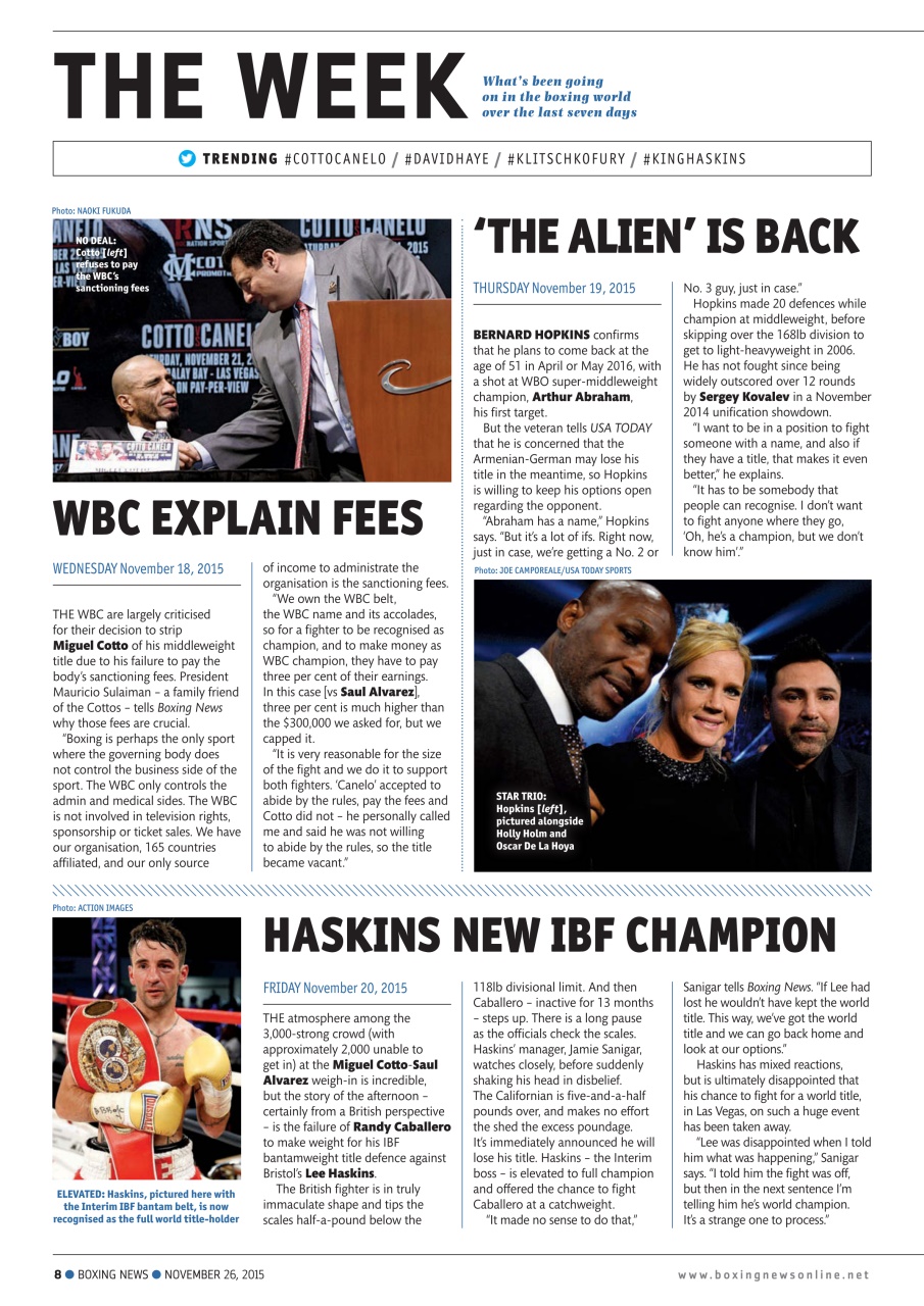 Boxing News Preview Pages