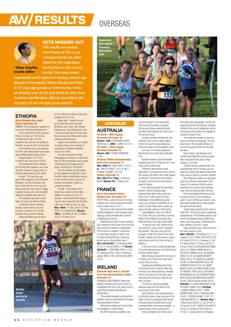 AW – Athletics Weekly Magazine Preview Pages