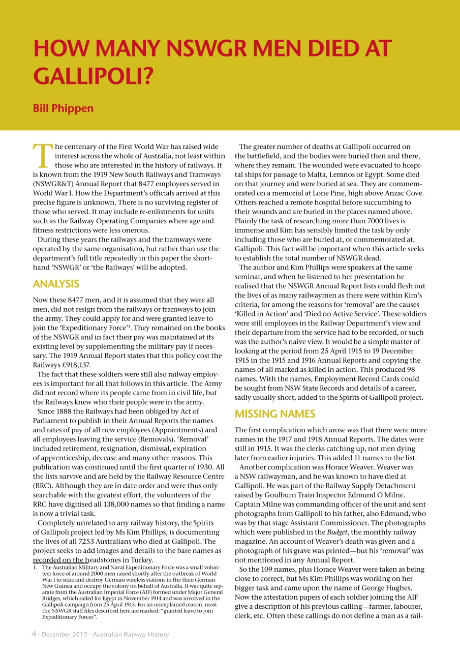 Australian Railway History Preview Pages