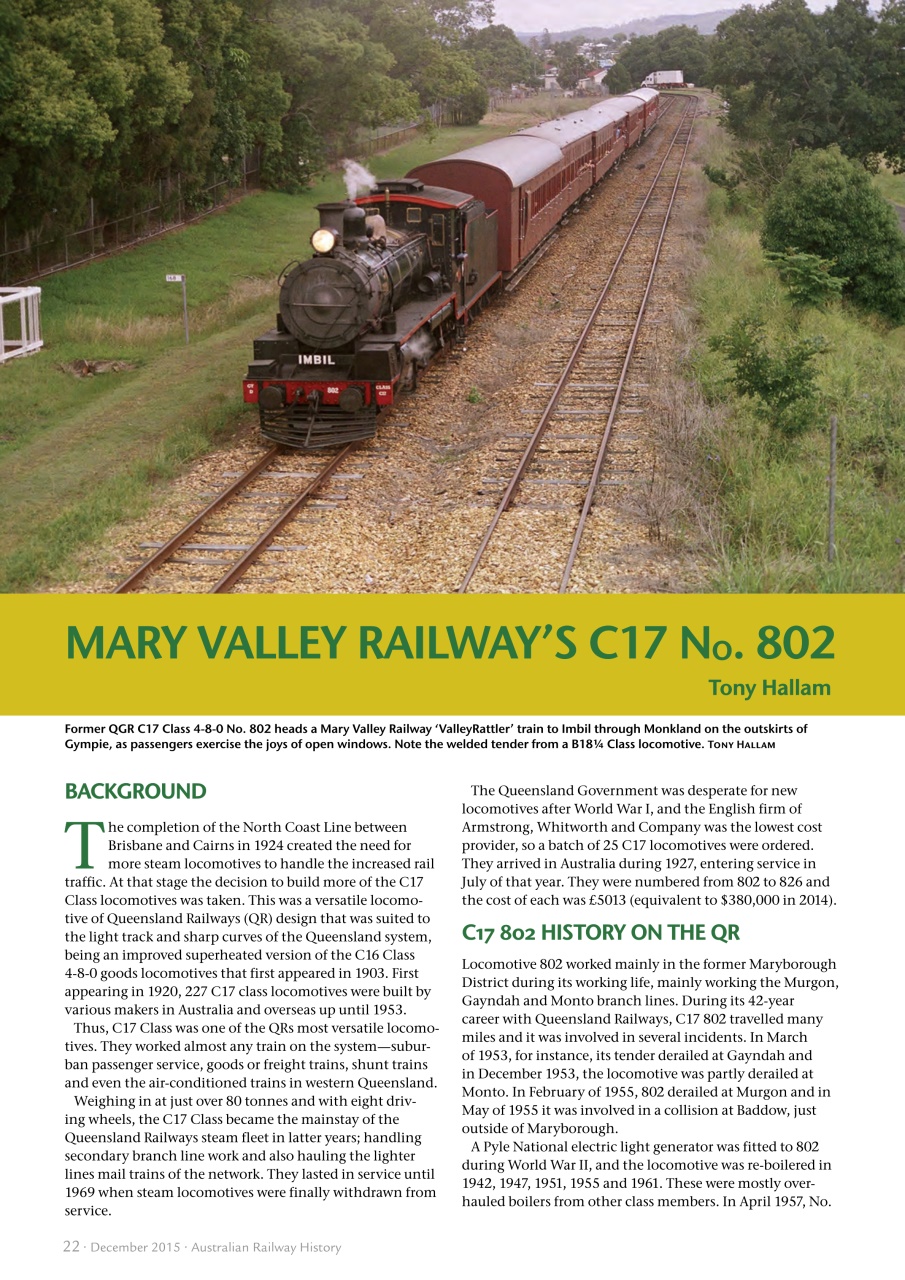 Australian Railway History Preview Pages