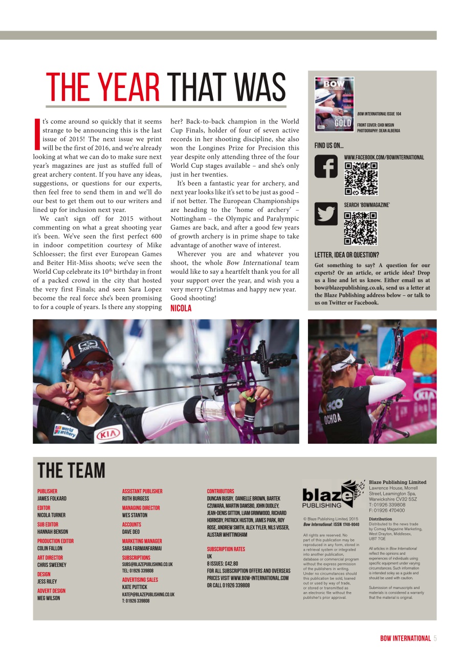 Bow International Preview Pages