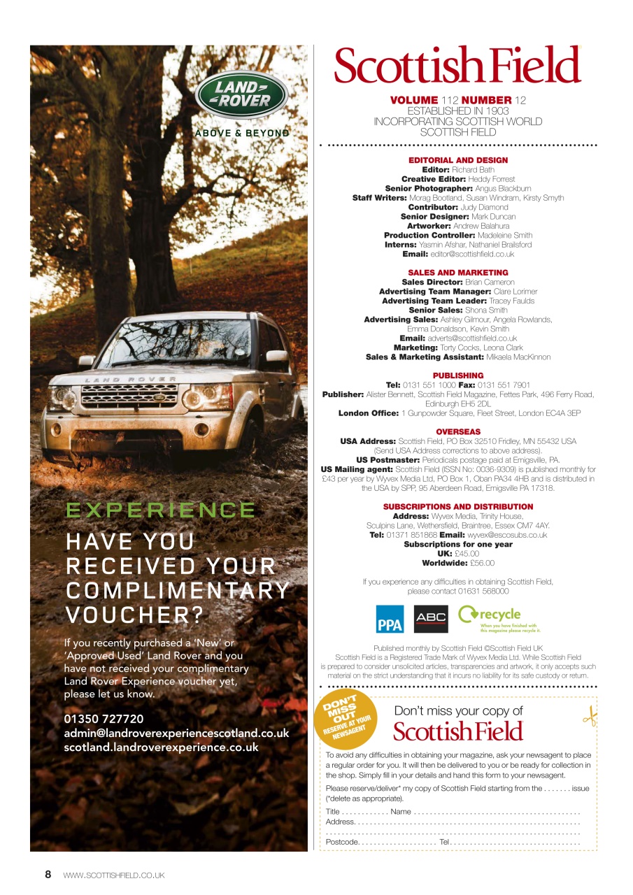 Scottish Field Preview Pages