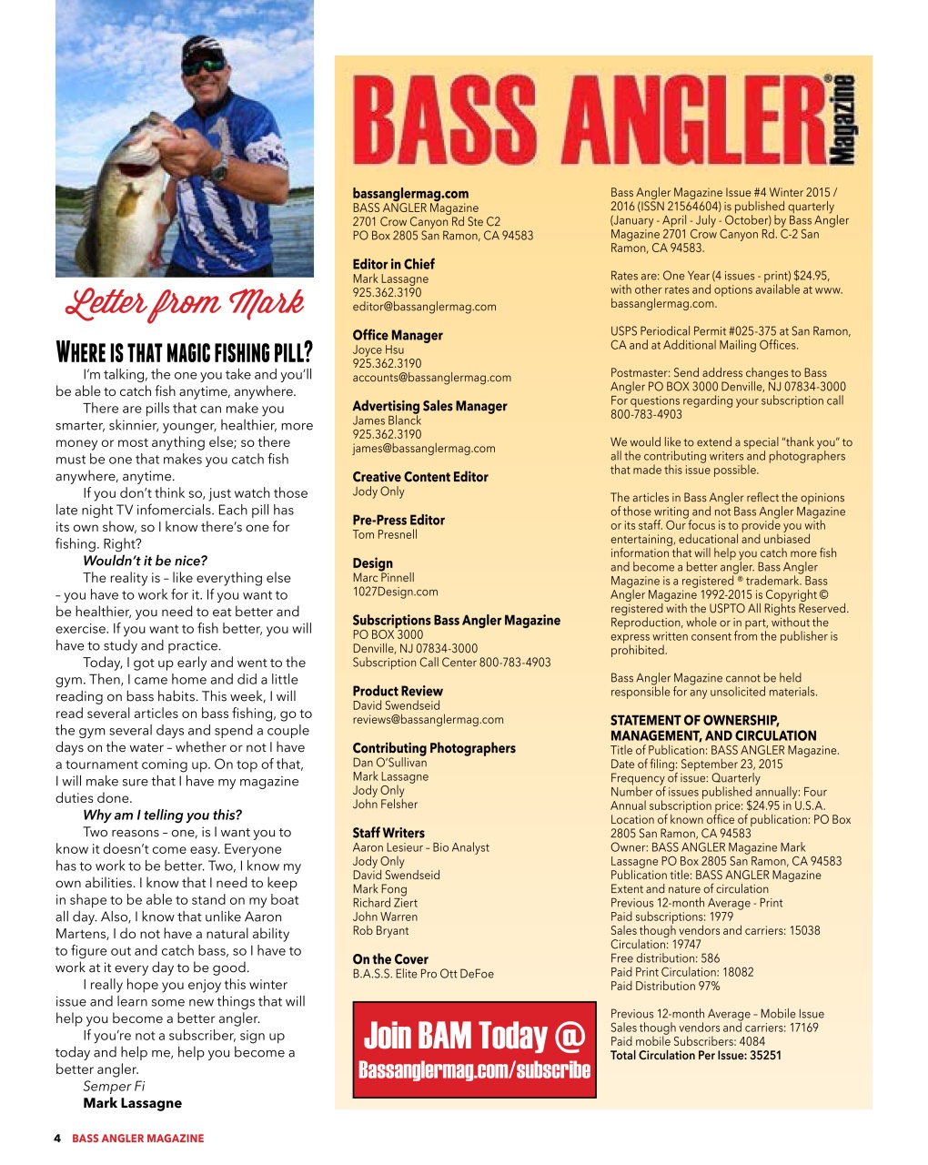 BASS ANGLER MAGAZINE Preview Pages