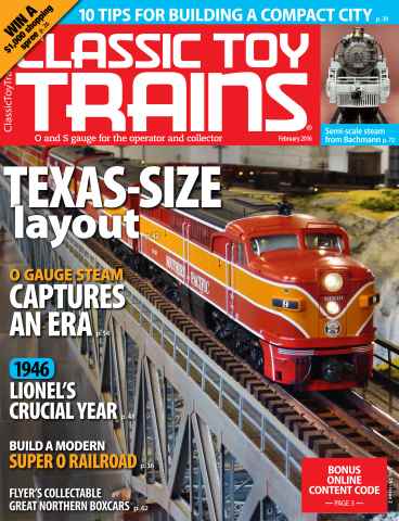 Classic Toy Trains issue February 2016