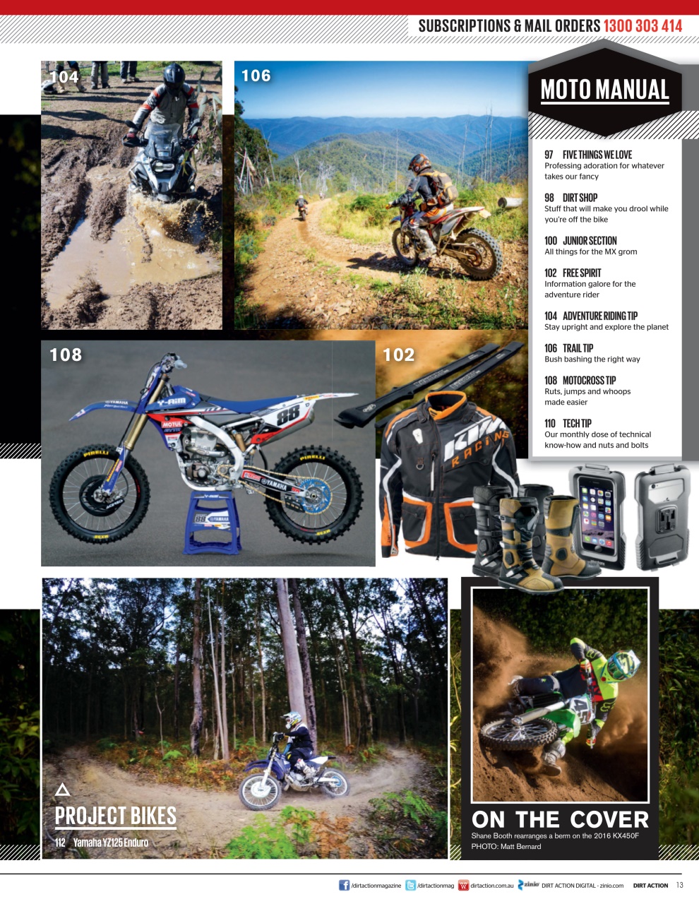 Dirt Action Preview Pages