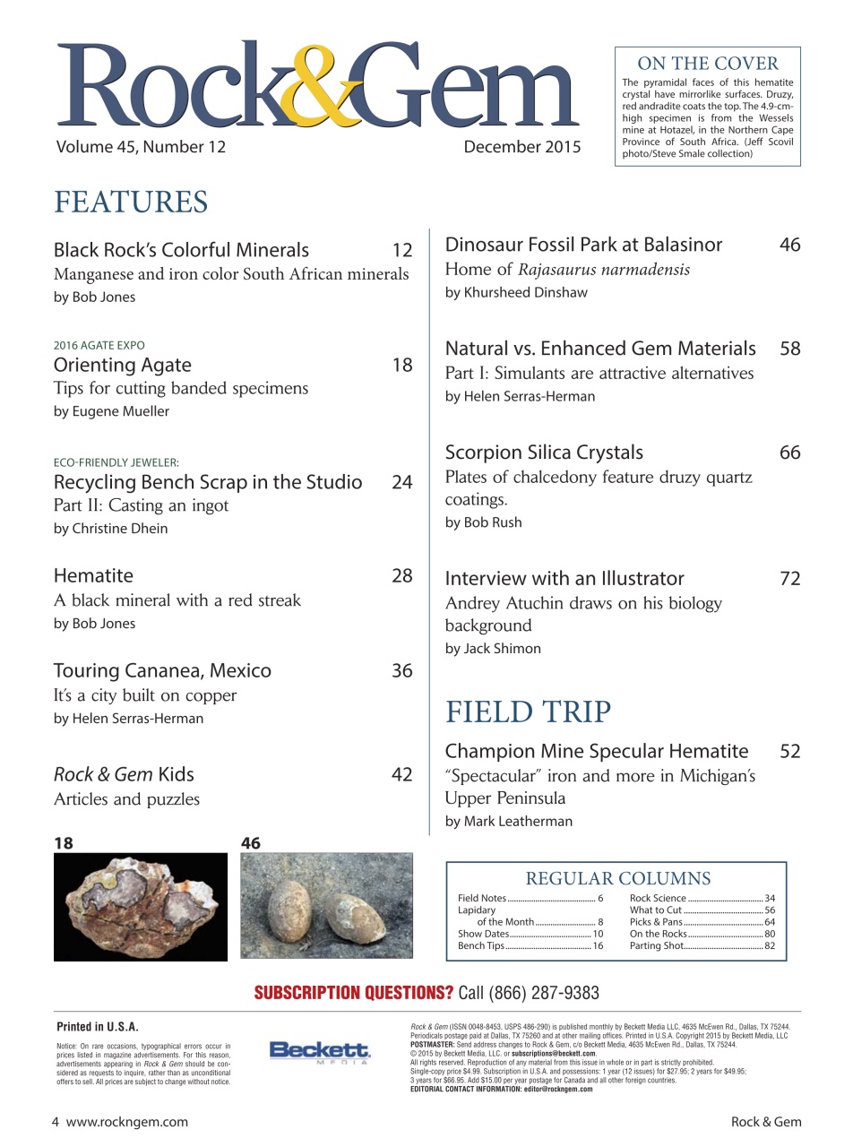 Rock&Gem Magazine Preview Pages