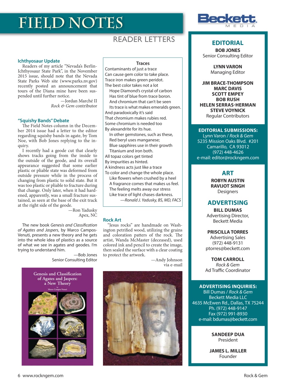 Rock&Gem Magazine Preview Pages