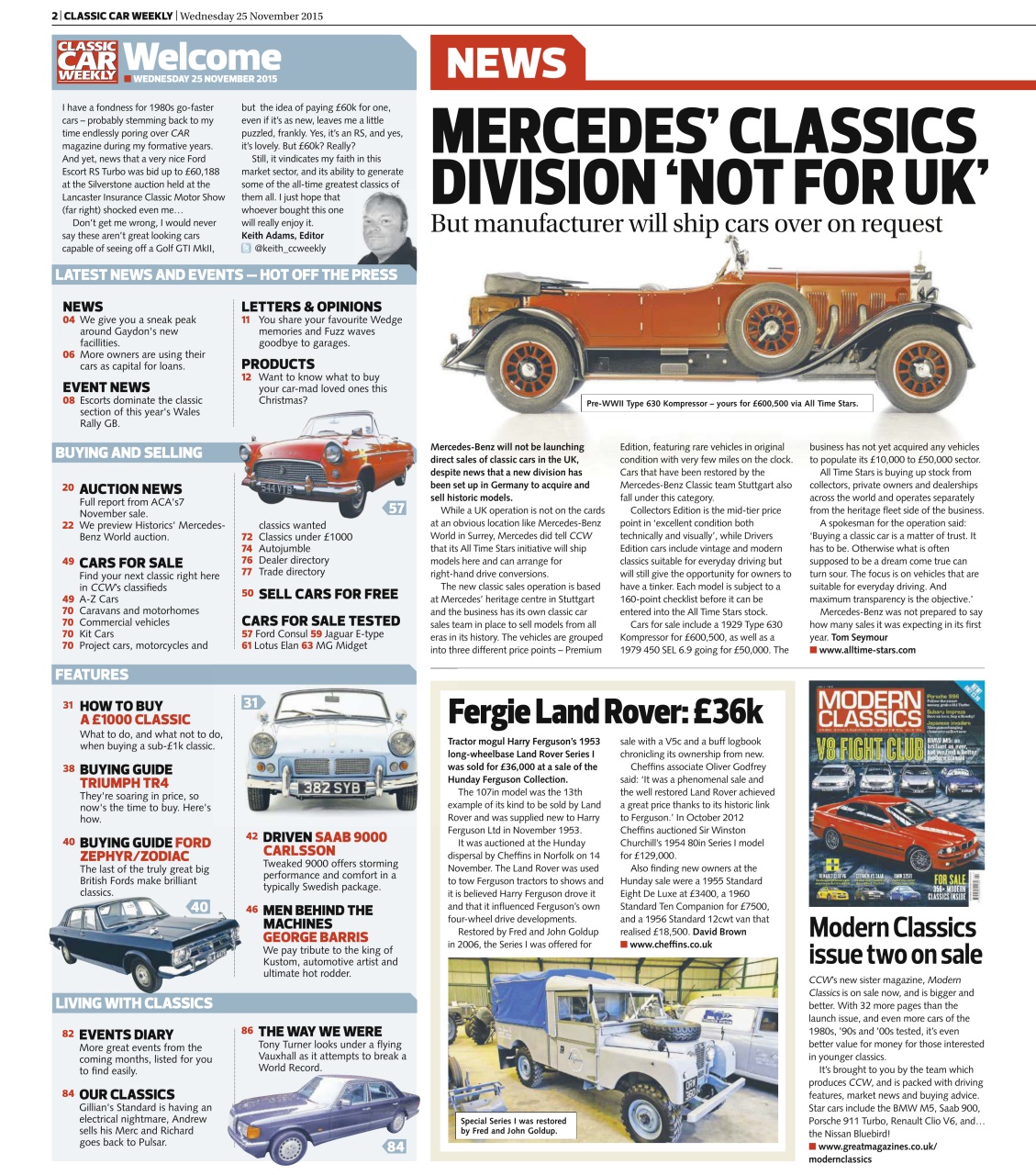 Classic Car Weekly Preview Pages
