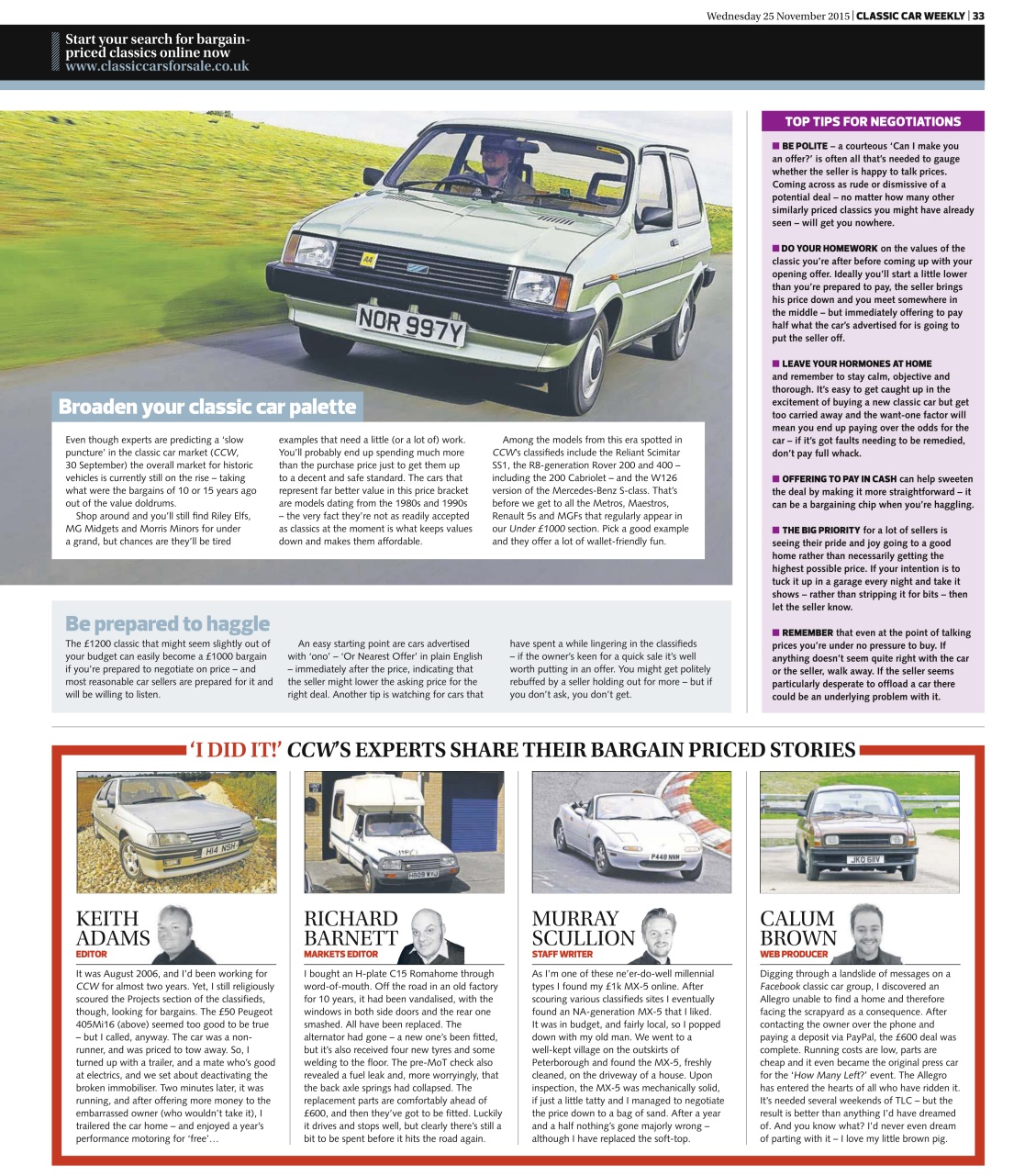 Classic Car Weekly Preview Pages