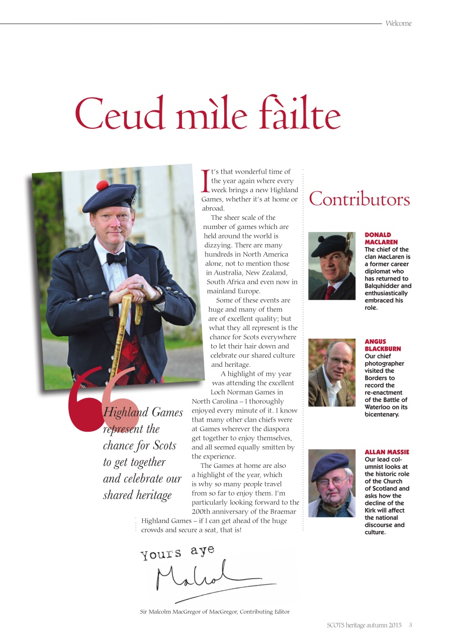 Scots Heritage Magazine Preview Pages