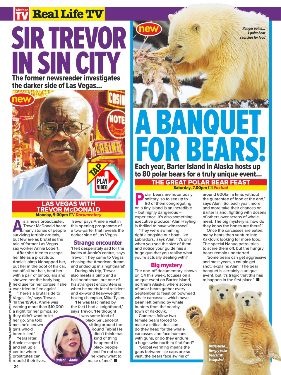 What's on TV Preview Pages