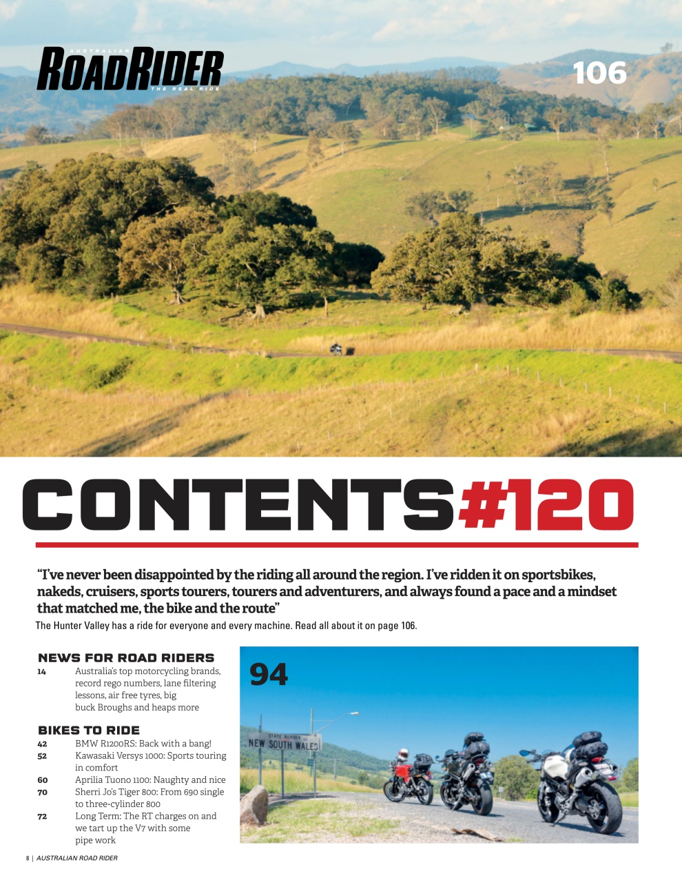 Australian Road Rider Preview Pages