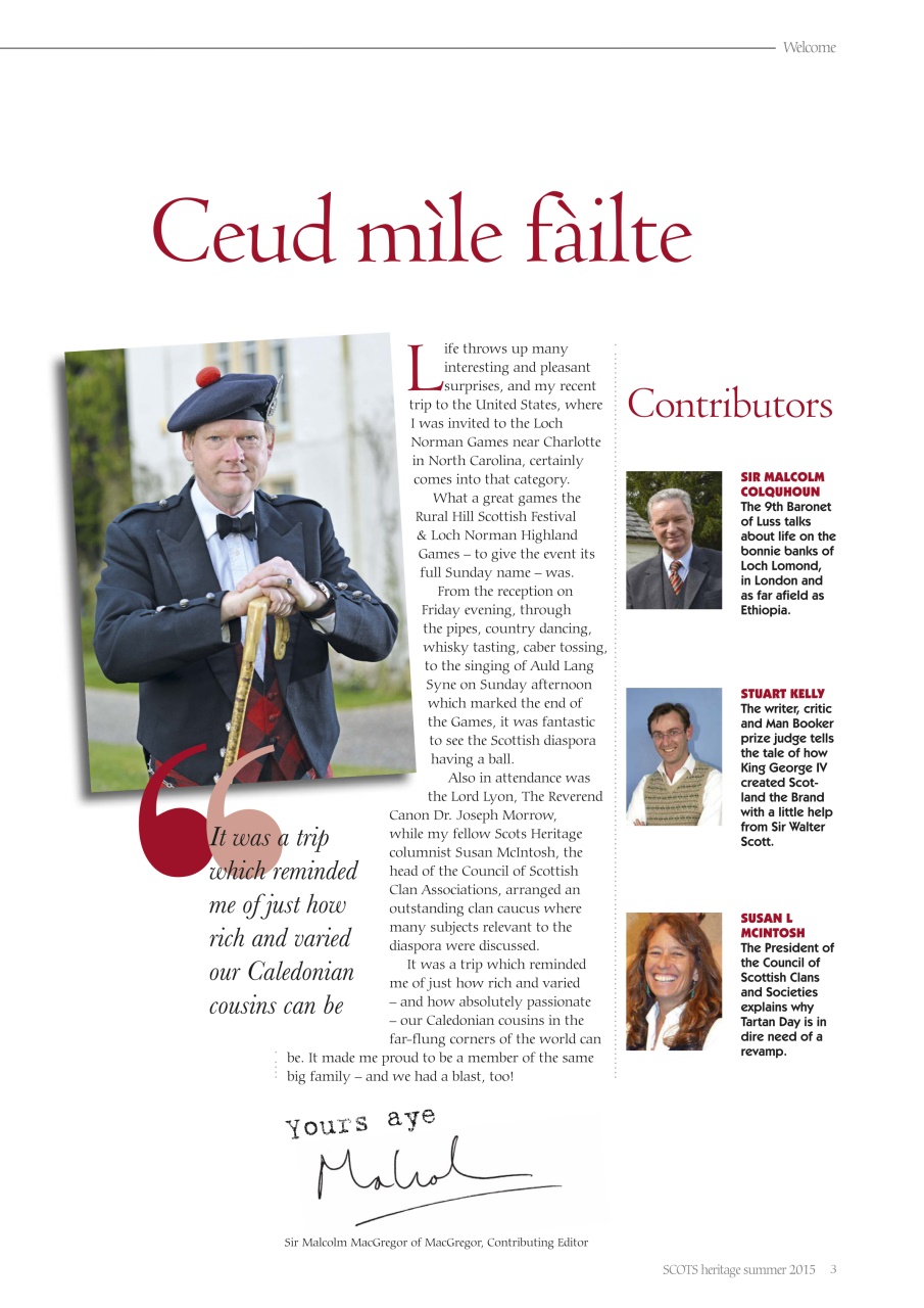 Scots Heritage Magazine Preview Pages