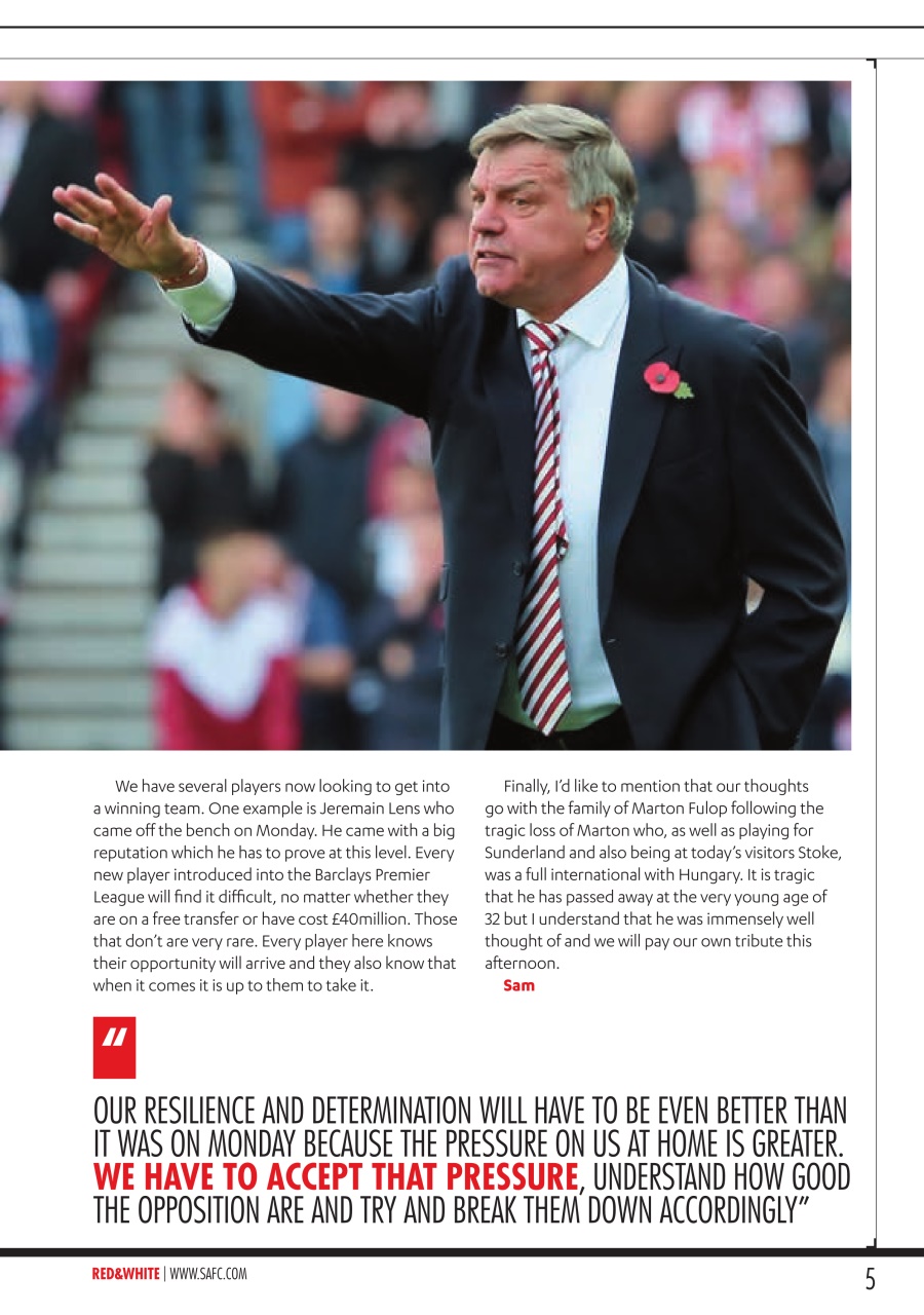 Sunderland FC Preview Pages