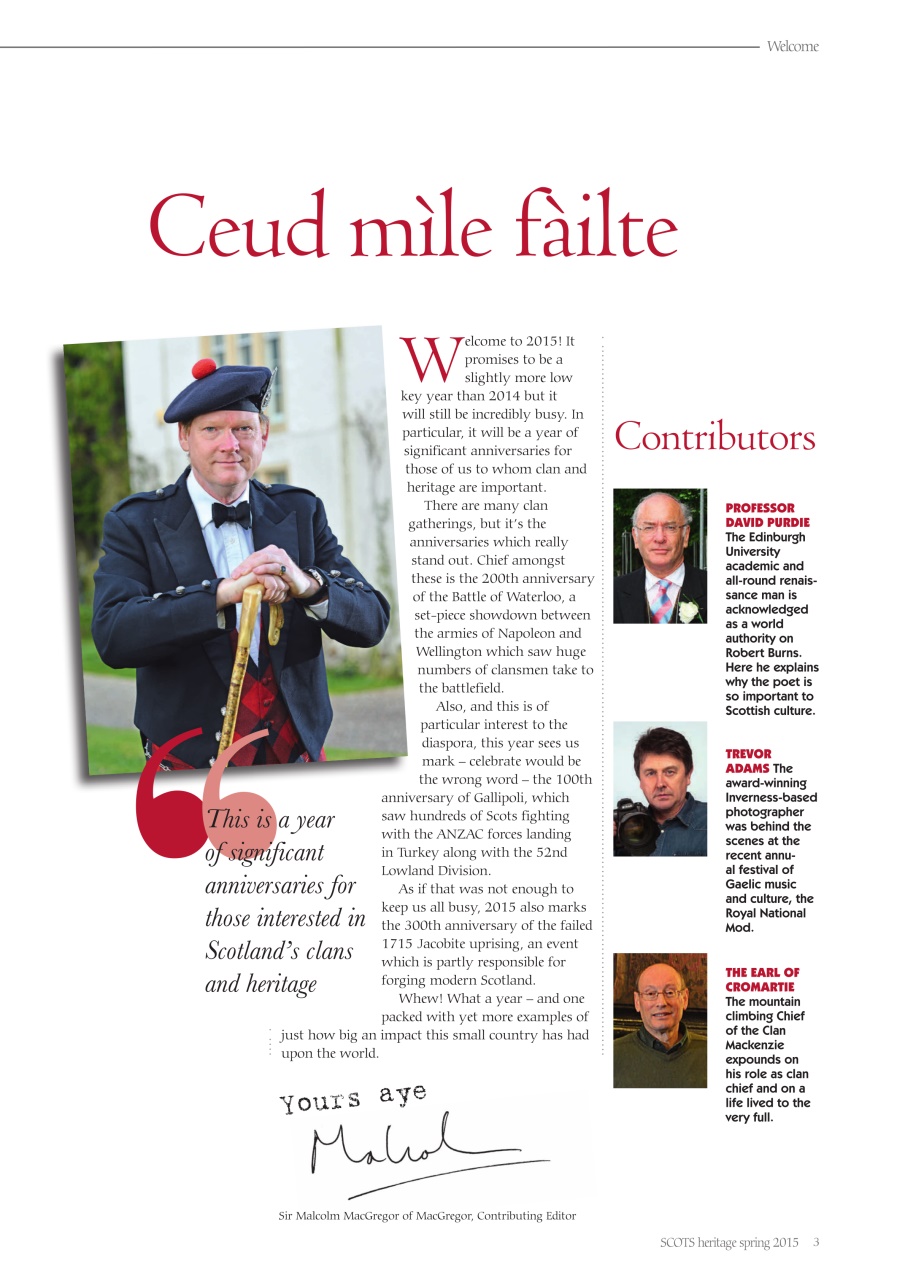 Scots Heritage Magazine Preview Pages