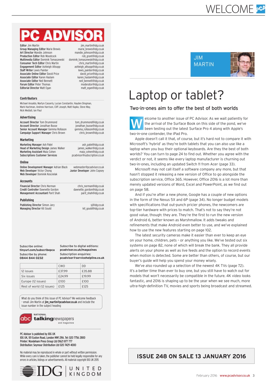 Tech Advisor Preview Pages