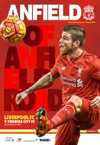 Liverpool FC Programmes issue Swansea 201516