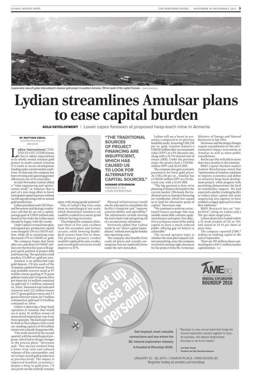 The Northern Miner Preview Pages