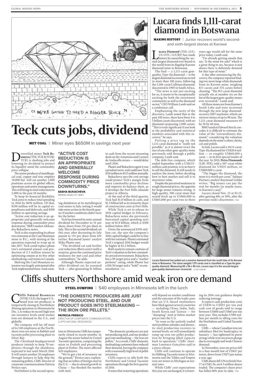 The Northern Miner Preview Pages