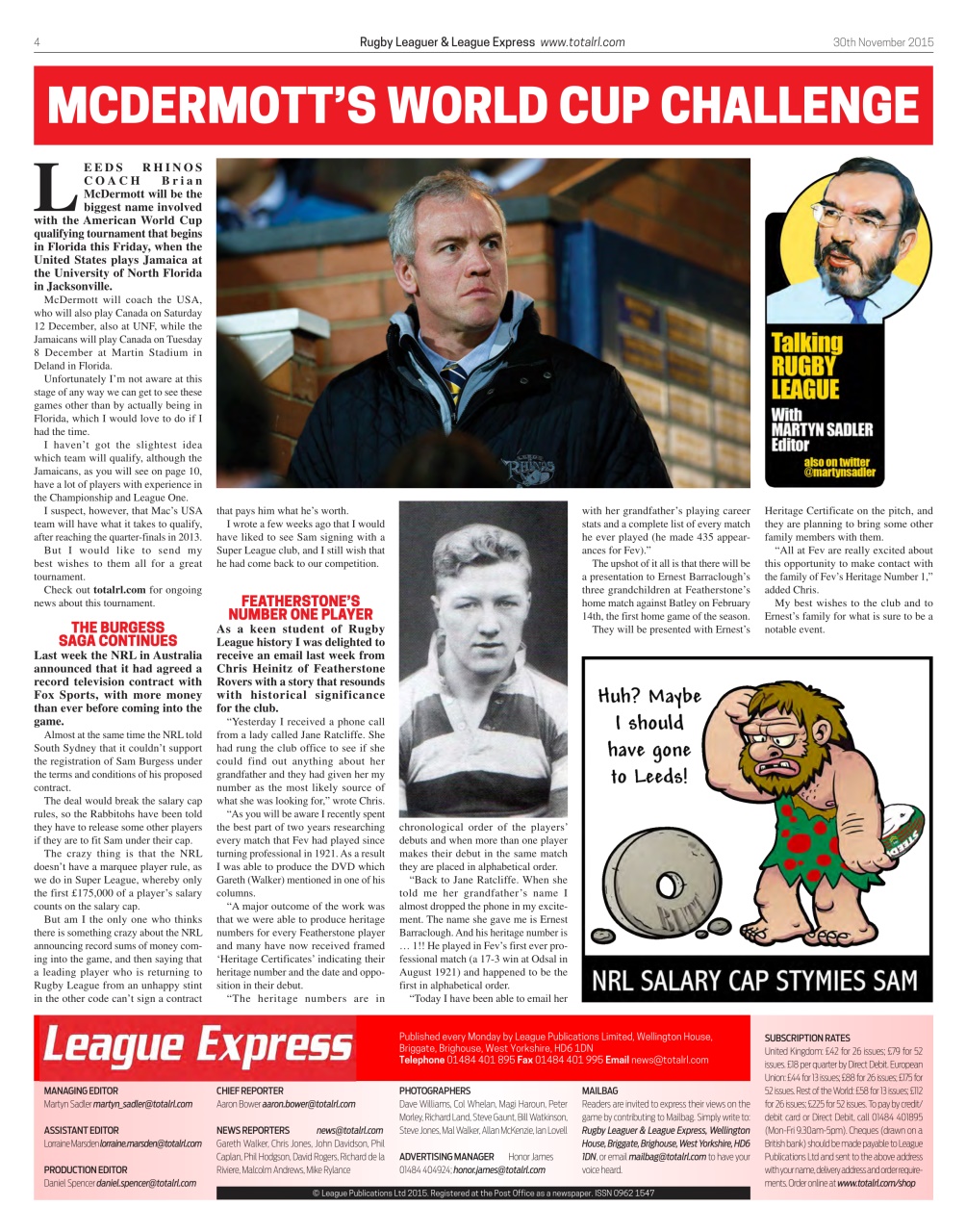 League Express Preview Pages