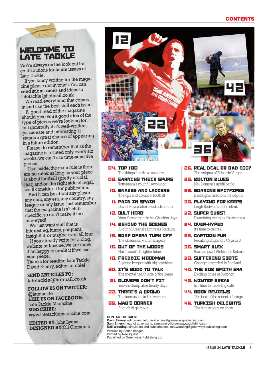 Late Tackle Football Magazine Preview Pages