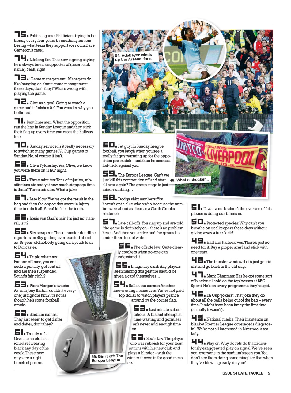 Late Tackle Football Magazine Preview Pages