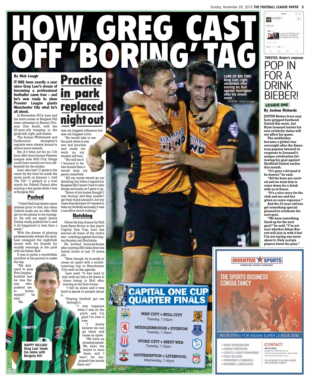 The Football League Paper Preview Pages