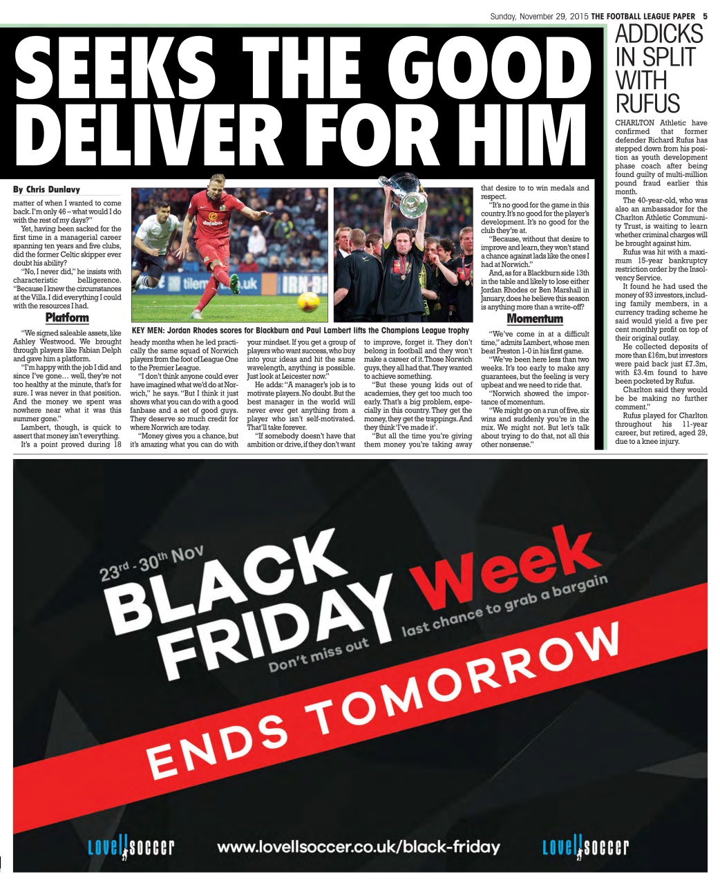 The Football League Paper Preview Pages