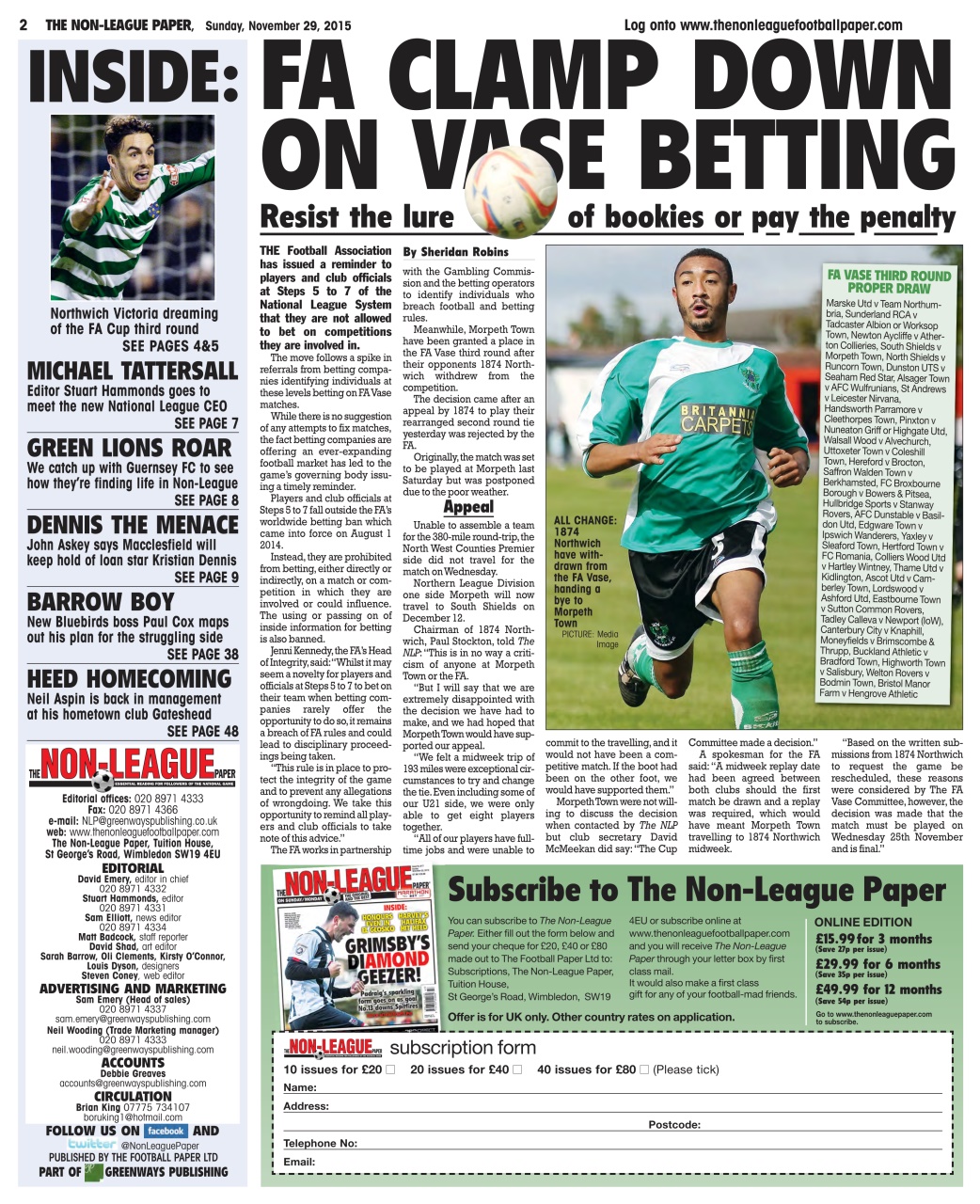 The Non-League Football Paper Preview Pages