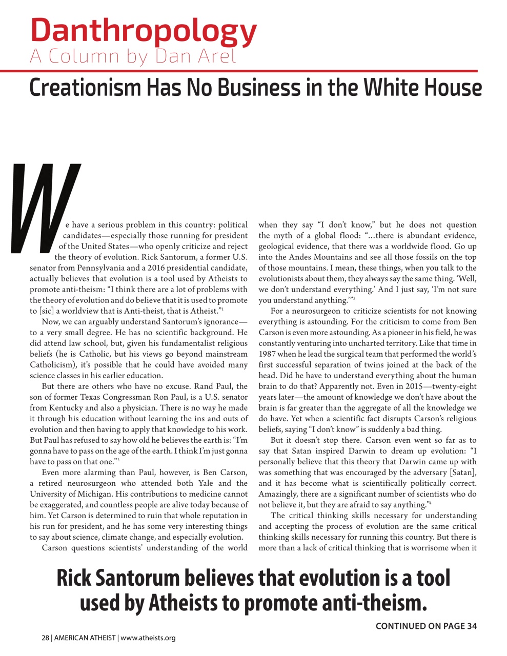 American Atheist Preview Pages