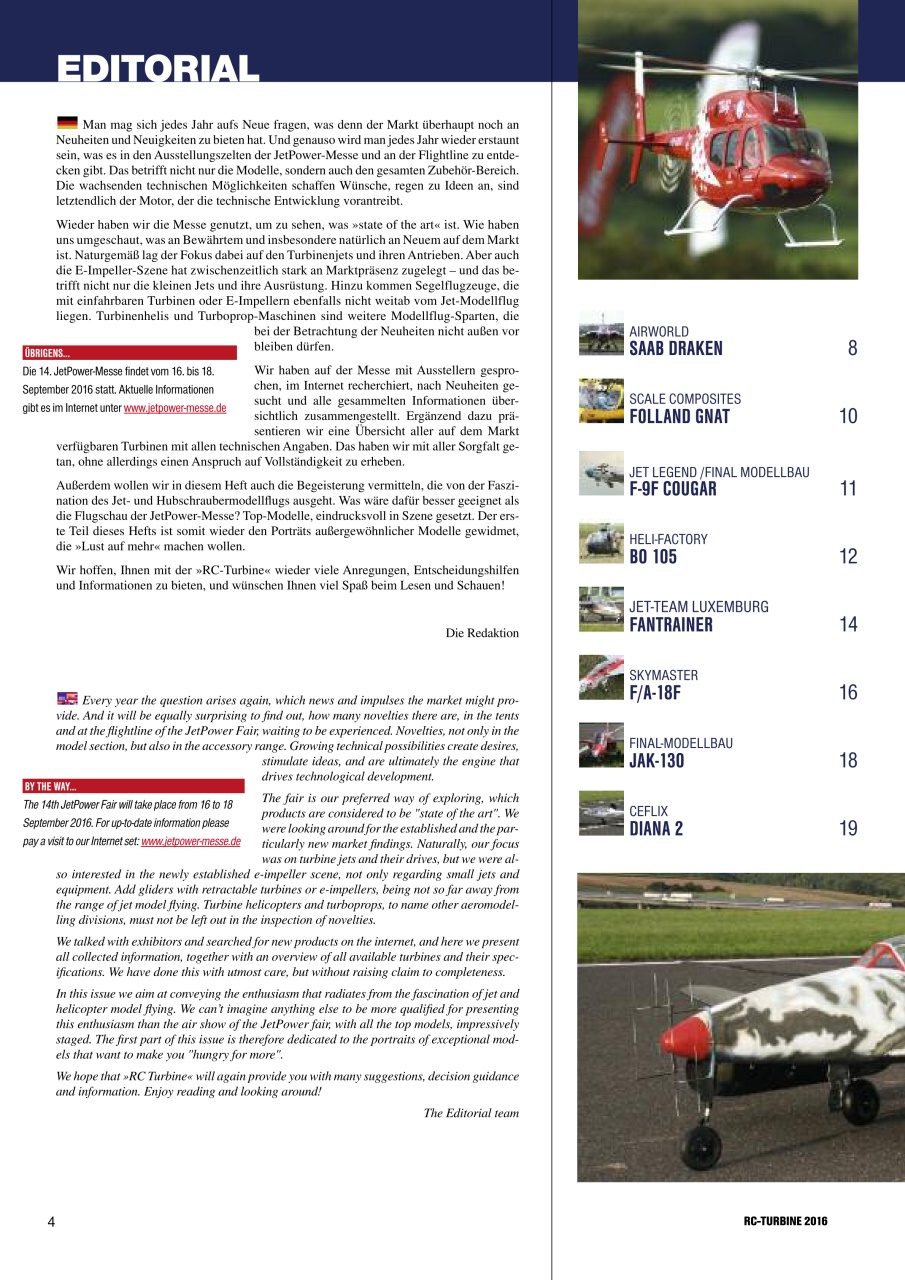 RC Turbine - Jets & Helicopter Preview Pages