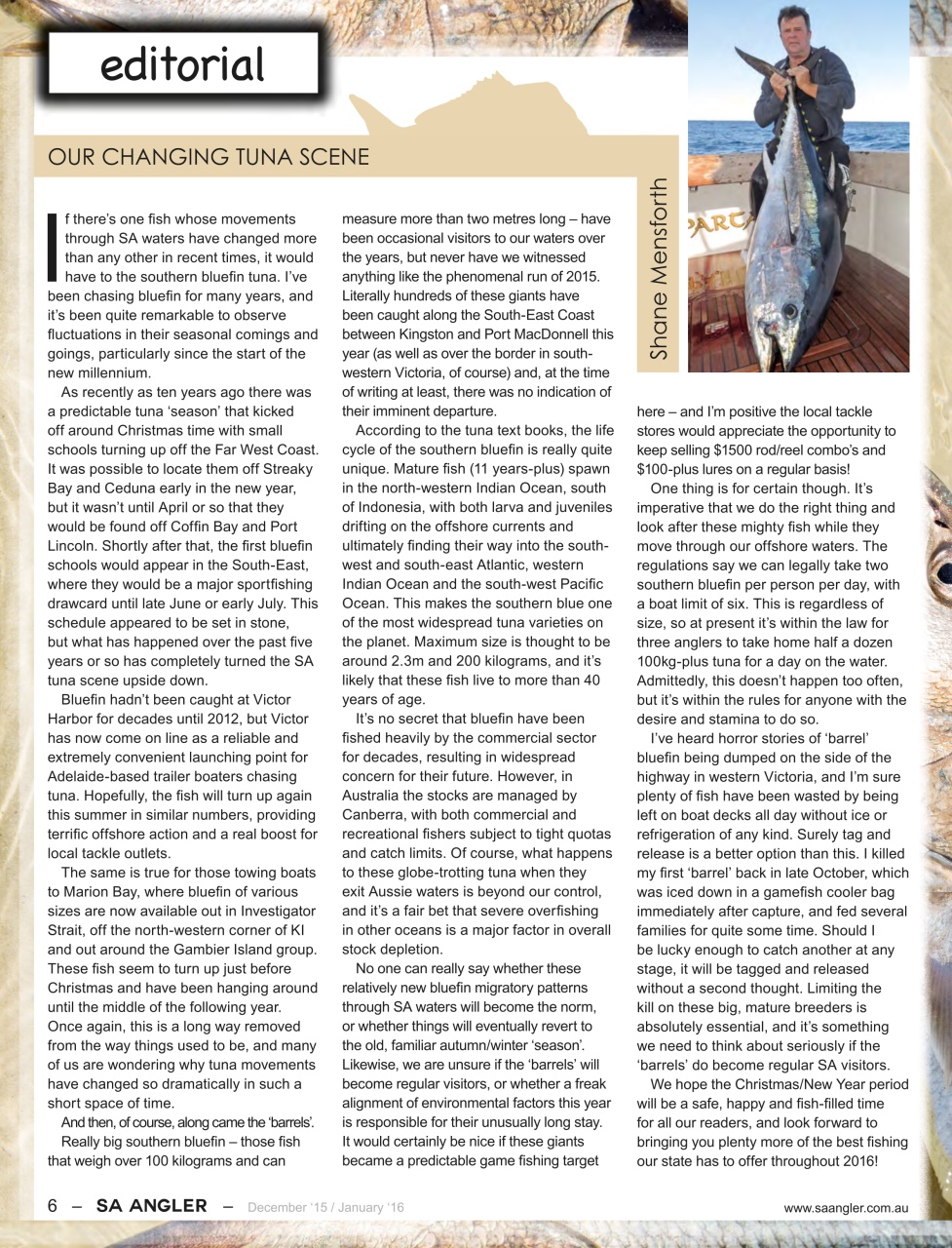 South Australian Angler Preview Pages