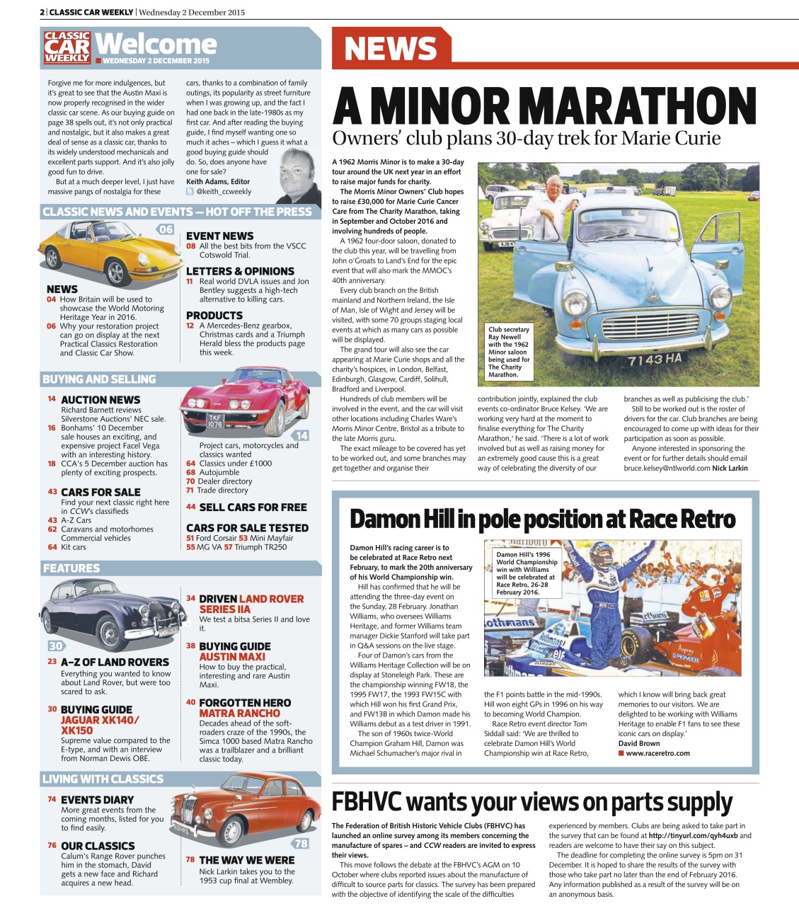 Classic Car Weekly Preview Pages