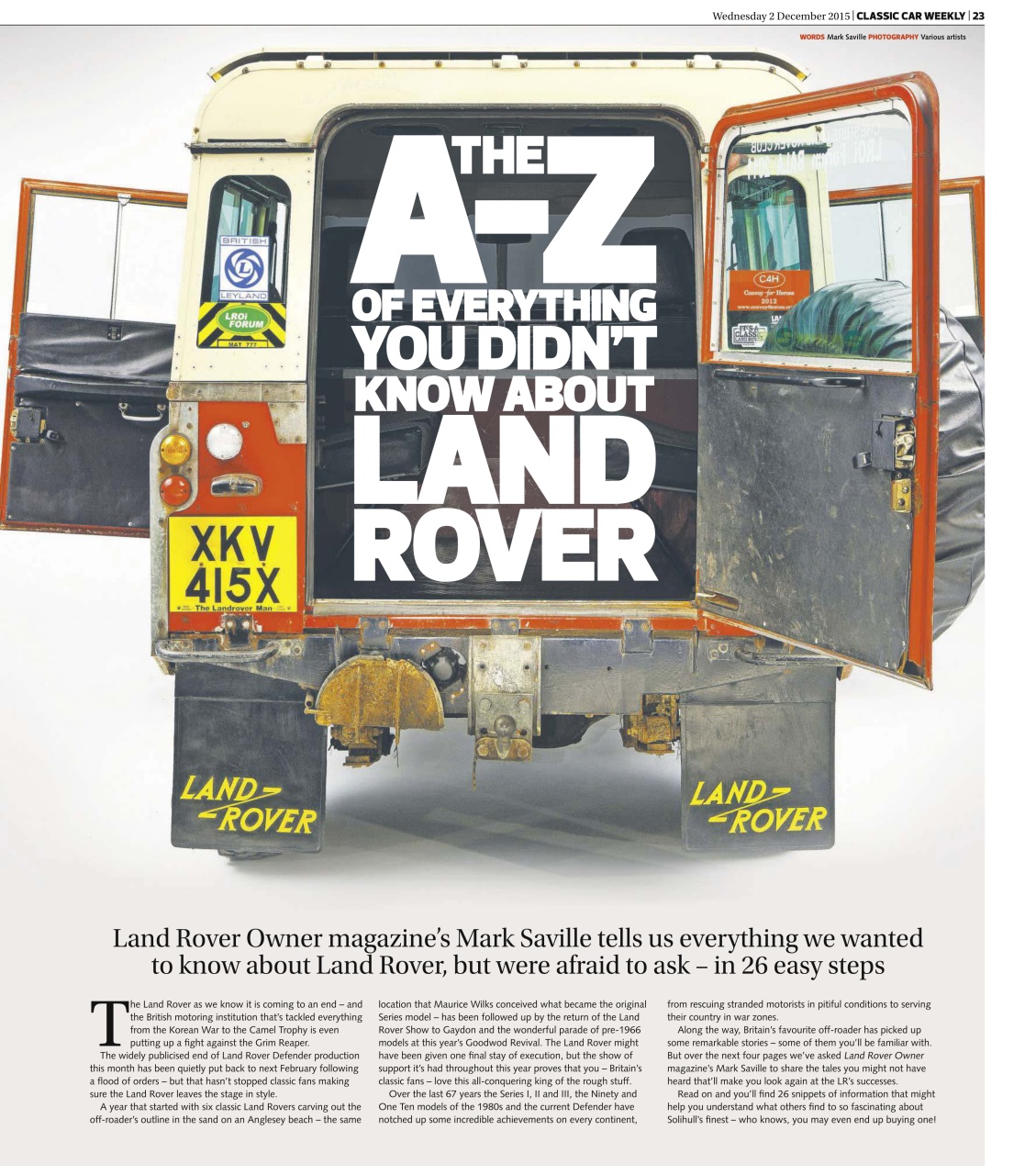 Classic Car Weekly Preview Pages