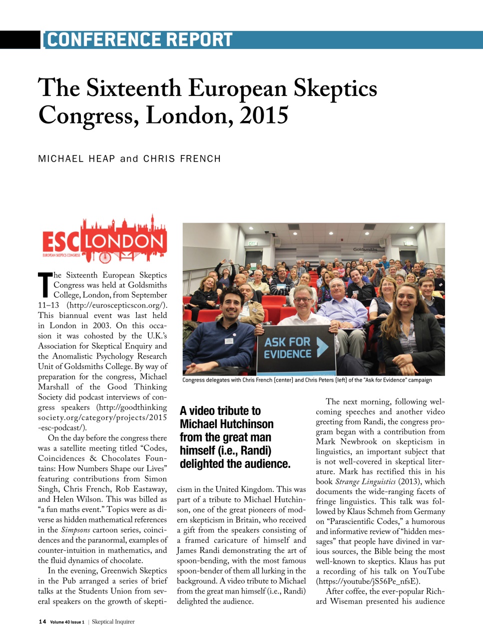 Skeptical Inquirer Preview Pages