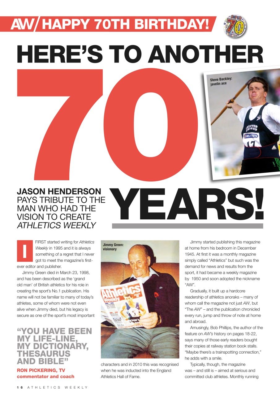 AW – Athletics Weekly Magazine Preview Pages
