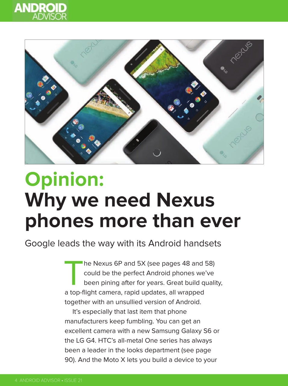 Android Advisor Preview Pages