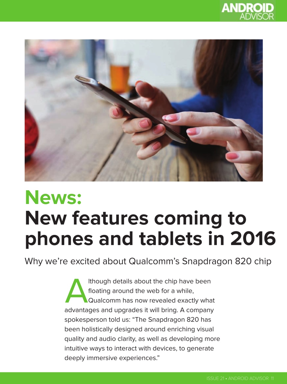Android Advisor Preview Pages