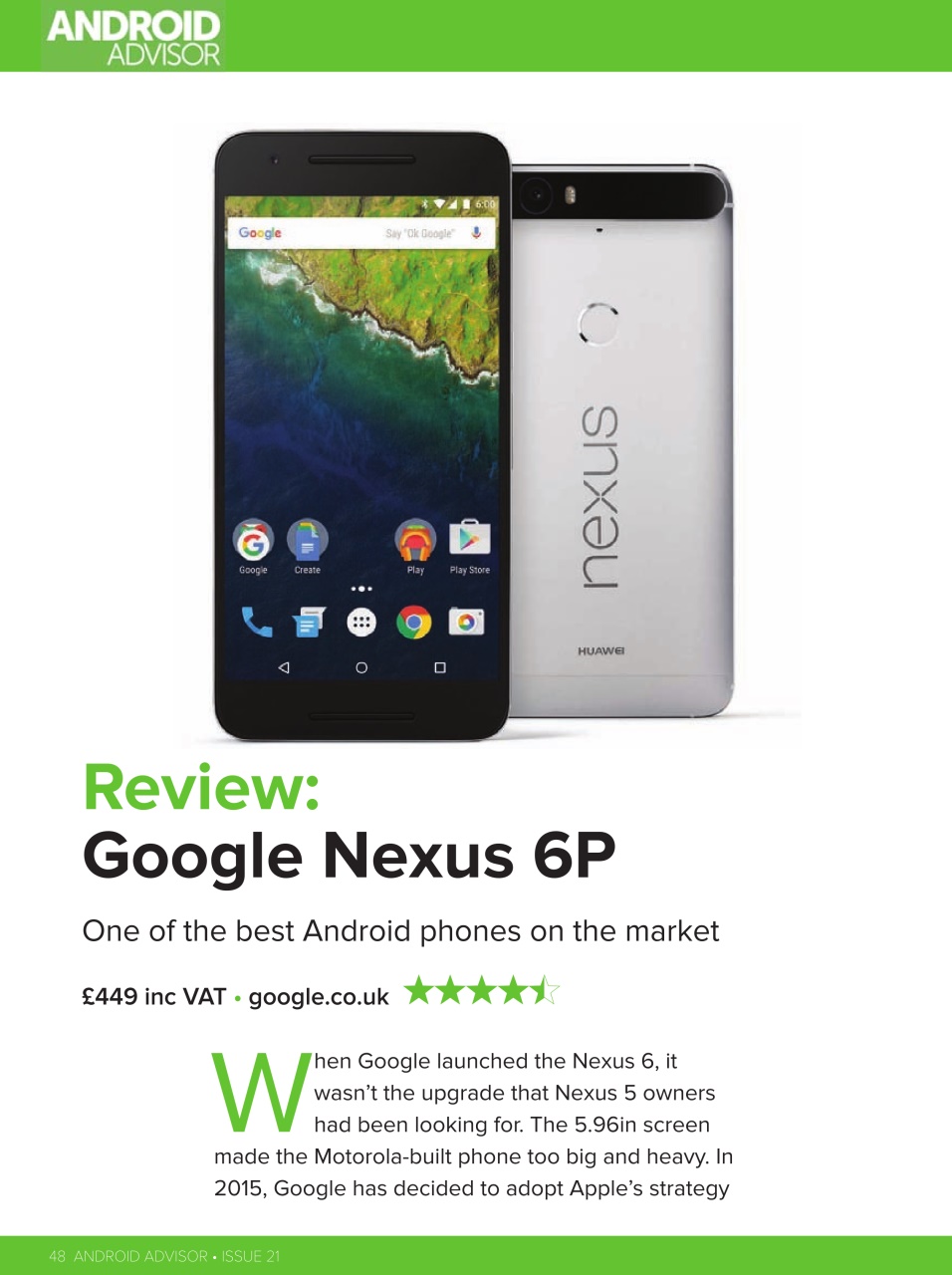 Android Advisor Preview Pages