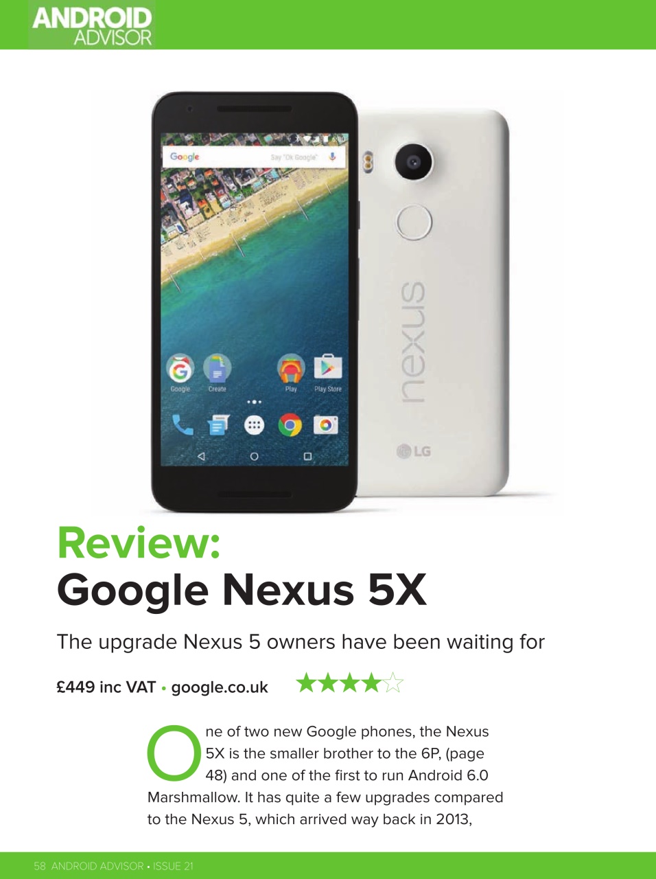 Android Advisor Preview Pages