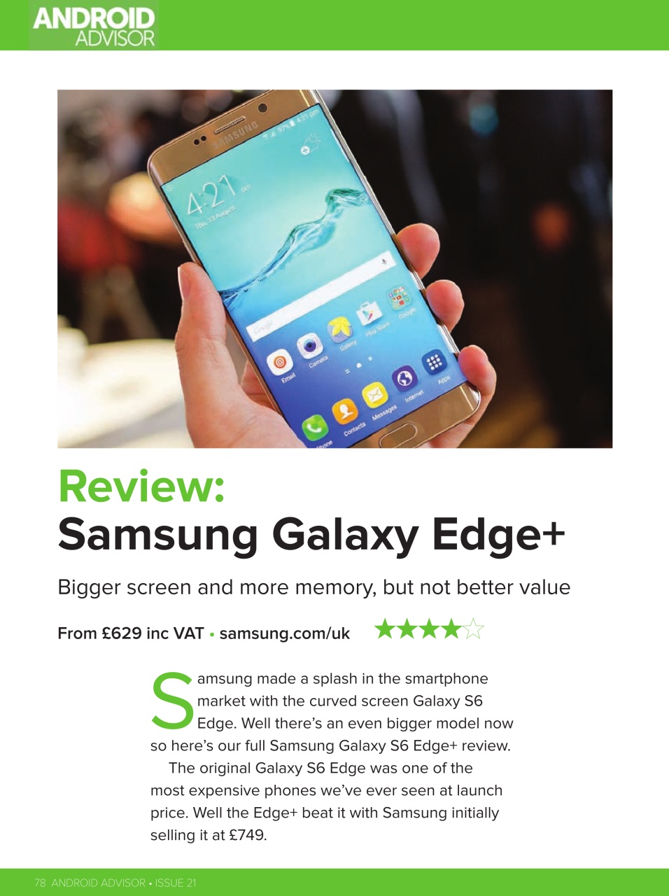 Android Advisor Preview Pages