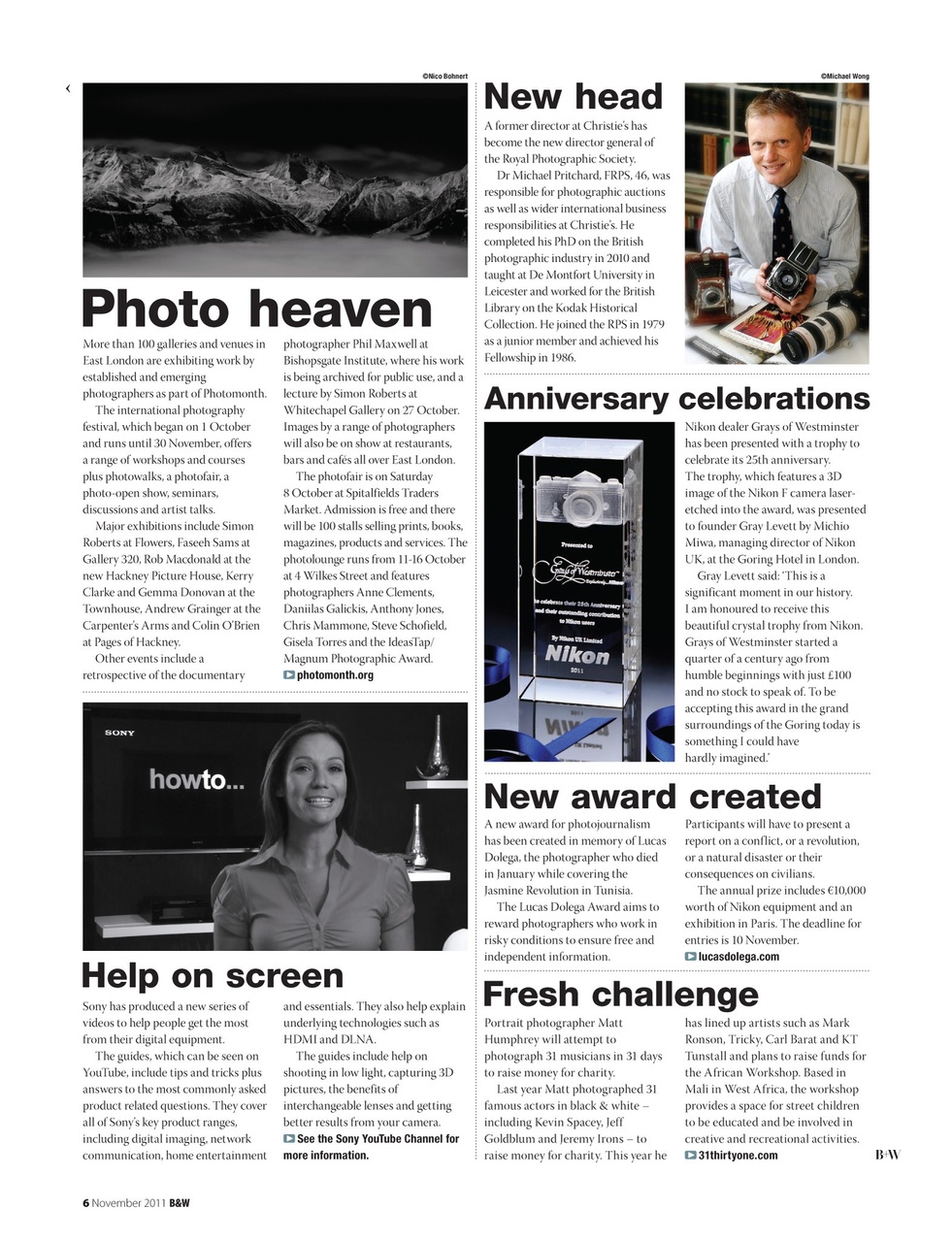 Black+White Photography Preview Pages