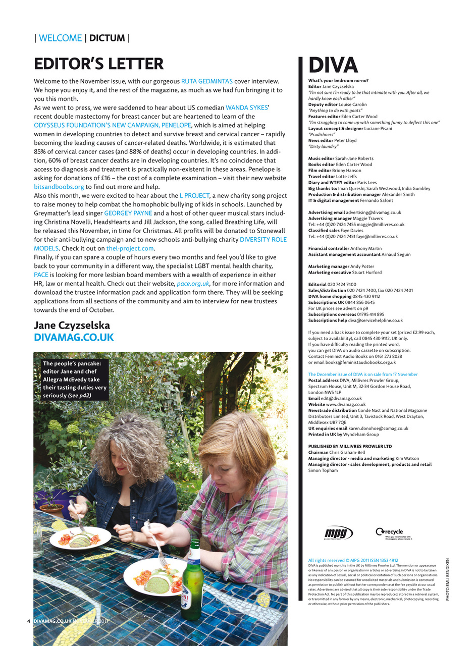 DIVA Magazine Preview Pages