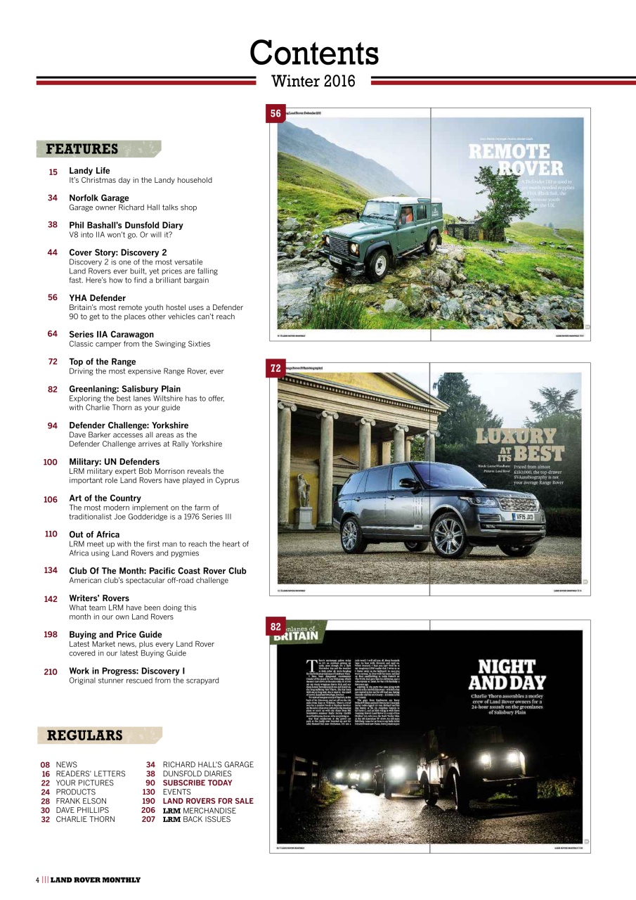 Land Rover Monthly Preview Pages
