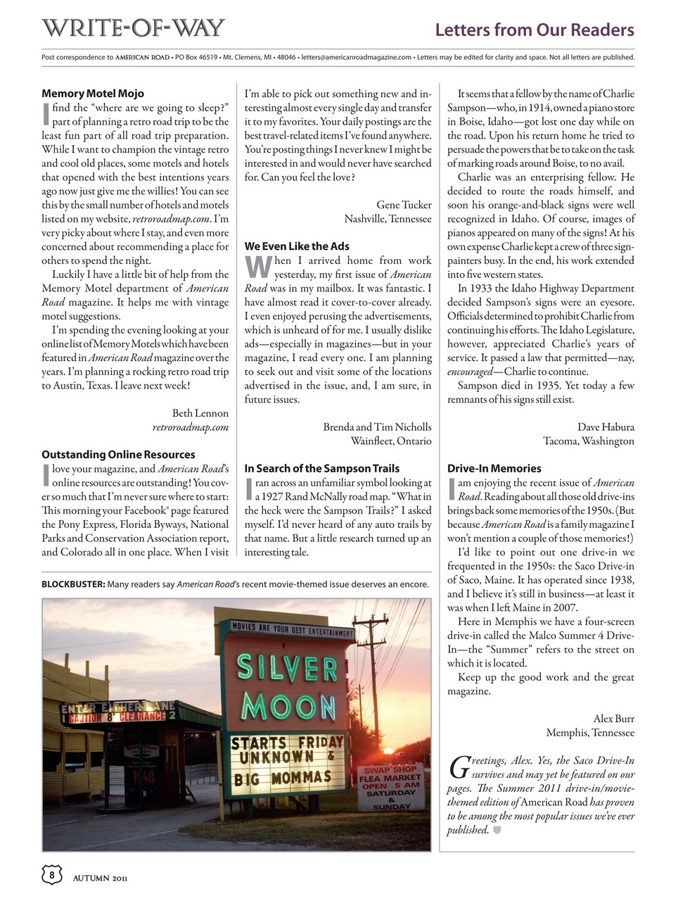 American Road Preview Pages